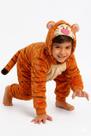 Pijama Infantil Tigre Roupa De Dormir Kigurumi Fofo Divertido Tecido Plush Quentinho Confortável