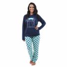 Pijama Inverno Feminino Manga Comprida e Calça Longa