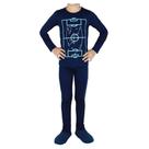 Pijama Juvenil Dedeka Thermo Dry Longo Futbol Azul 2588