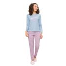 Pijama Juvenil Menina Manga Longa e Calça Azul 3811