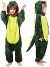 Pijama Kigurumi Infantil Dinossauro Fantasia Macacão com Capuz de Frio Confortável Fleece Pelinho