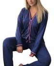 Pijama Longo Fechado Feminino Comprida C/ Botão - C58