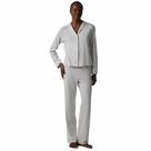 Pijama Longo Feminino Americano Botões Hering - Cinza