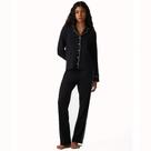 Pijama Longo Feminino Americano Botões Hering - Preto