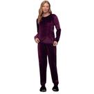 Pijama Longo Feminino Bordo Veludo Plush Cotêle