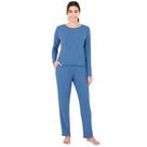 Pijama Longo Feminino Canelado Malwee 1000126865 Viscose