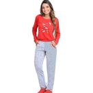 Pijama Longo Feminino Cia do Corpo 4698 Com Bolso
