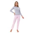 Pijama Longo Feminino E-Pijama By Sepie 5114/LS223 Poliviscose - Pink Hearts