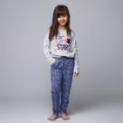 Pijama Longo Infantil Com Bolso Estampado La Vie