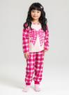 Pijama Longo Infantil Menina Pérola Laço Xadrez Pijama Longo Infantil Menina Pérola Laço Xadrez