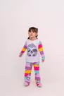 Pijama Longo Infantil Menina Preguiça em Suede Cor:BrancoTamanho:8