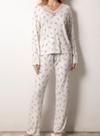 Pijama Longo Inspirate 141690 Feminino Homewear Renda e Viscose T. P/GG