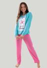 Pijama Longo Lhama Azul e Rosa