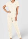 Pijama Longo Malwee 1000126829 Feminino Clássico Viscose Stretch T. P/XGG