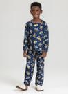 Pijama Longo Marinho Infantil Menino Aventura Sobre Rodas Pijama Longo Marinho Infantil Menino Aventura Sobre Rodas