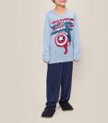 Pijama Longo Marvel 27.05.0115 Infantil Capitão América Poliéster T. 04/08