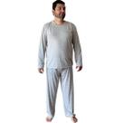 Pijama Longo Masculino Plus Size De Inverno Manga Longa Frio