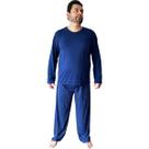 Pijama Longo Masculino Plus Size De Inverno Manga Longa Frio