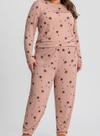 Pijama Longo Mensageiro Dos Sonhos 0141457M Plus Size Estrelas 1/2 Malha Algodão T. EG(48/50) EGG(52/54)