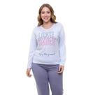 Pijama Longo Plus Size Love Doce Luar 5221 Pijama Longo Plus Size Love Doce Luar 5221