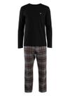 Pijama Longo Podiun 268140 Masculino Xadrez Com Textura Aveludada T. M/GG