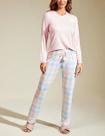 Pijama Longo Recco 16976 Feminino Viscose Strecth T. 42/46.