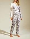 Pijama Longo Recco 16997 Feminino Panda Poliéster T. 42/48