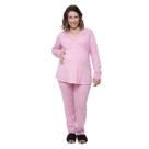 Pijama longo Rosa Maternidade e Gestante com Botões estrela Linda Gestante