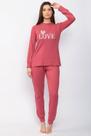 Pijama Longo Top Catz Suede Vermelho Marsala