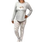 Pijama Longo Urso Poliéster Cia do Corpo 4707