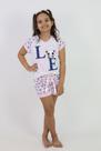 Pijama love panda feminino infantil