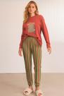 Pijama Lunender Com Blusa De Mangas Longas E Calça Estampada -