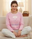Pijama m.longa feminino 100% algodão varias estampas p ao gg