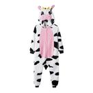 Pijama Macacão De Vaca Rosa Desenho Animado Para Mulheres, Homens, Meninas E Meninos Fantasia De