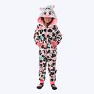 Pijama Macacão Manga Longa Soft Vaca Chocolate Infantil Menina Puket 030402863 Offwhite