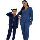 Pijama Mãe e FIlha de Inverno Americano Blusa Manga Longa e Calça -c3 MAYARA + KATRINE