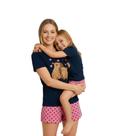 Pijama Mãe e Filha Kit Curto Manga Curta e Short Verão Leve Conforto Família