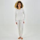 Pijama Malwee Canelado Manga Longa com Calça Feminino