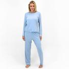 Pijama Malwee Canelado Manga Longa com Calça Feminino