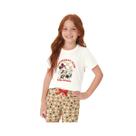 Pijama Malwee Kids Menina Meia Manga 30882 Off White Pijama Malwee Kids Menina Meia Manga 30882 Off White