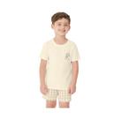 Pijama Malwee Kids Menino Meia Manga 30753 Bege Claro