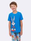 Pijama Manga Curta com Calça Masculino Infantil Loney Tunes Pijama Manga Curta com Calça Masculino Infantil Loney Tunes
