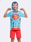 Pijama Manga Curta com Capuz Superman