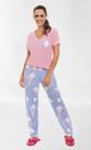 Pijama manga curta e calça adulto inverno modal