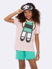 Pijama Manga Curta Infantil Meninas Superpoderosas com Tapa Olho Acolchoado - Docinho Pijama Manga Curta Infantil Meninas Superpoderosas com Tapa Olho Acolchoado - Docinho