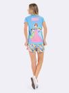 Pijama Manga Curta Meninas Superpoderosas Azul