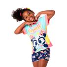 Pijama Manga Curta Puket Viscolycra Menina Panda Donuts Azul Marinho 1 a 6 Pijama Manga Curta Puket Viscolycra Menina Panda Donuts Azul Marinho 1 a 6