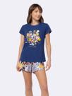 Pijama Manga Curta Space Jam Feminino