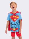 Pijama Manga Curta Superman com Capa