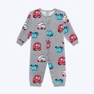 Pijama Manga Longa Carrinhos Infantil Bebê Menino Kyly 1000873 Azul Marinho